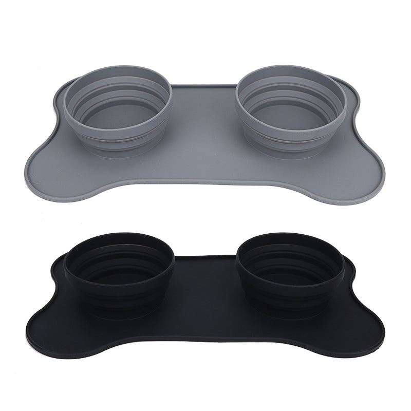 Silicone Mat with Foldable Bowls