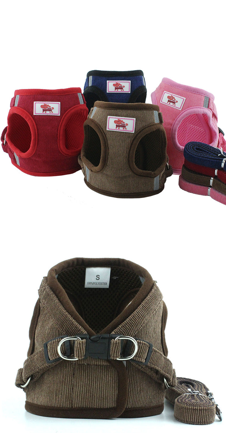 Reflective Dog Vest and Leash Set